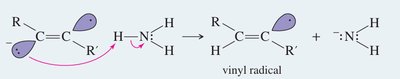 Step 2: Protonation to form vinyl radical