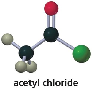 Acyl chloride reactions with nucleophiles