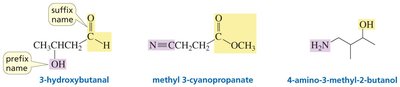 Naming compounds with two functional groups