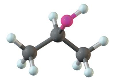 Ball-and-stick model of an alcohol