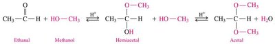 Mechanism of acetal formation from an aldehyde