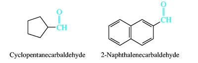 Formaldehyde, acetaldehyde, benzaldehyde