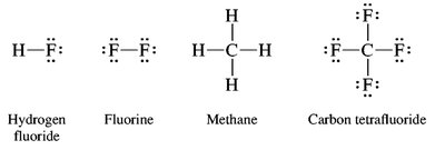 Lewis structures of simple molecules