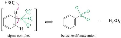 Deprotonation in sulfonation