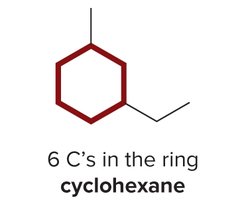 Cyclohexane structure with substituents
