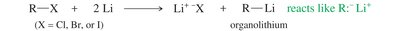 Formation of organolithium reagent