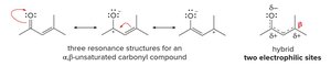 Resonance in α,β-unsaturated carbonyls