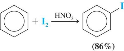 Iodination of benzene
