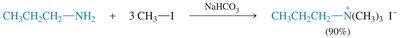 Exhaustive alkylation to quaternary ammonium salt