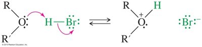 Step 1: Protonation of ether oxygen