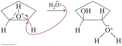 Acid-catalyzed epoxide opening: nucleophilic attack
