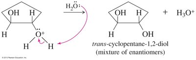 Acid-catalyzed epoxide opening: deprotonation step