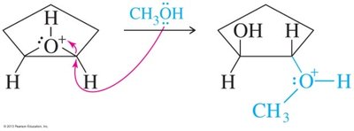 Epoxide opening in alcohol solution