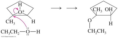 Epoxide opening: acid-catalyzed product