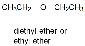 Common name example: diethyl ether