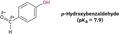 p-Hydroxybenzaldehyde structure and acidity