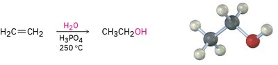 Industrial synthesis of ethanol from ethylene