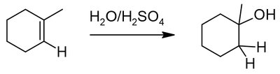 Hydration of cyclohexene