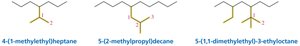 Branched substituents