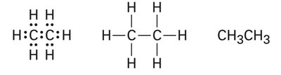 Ethane Lewis structure and 3D model