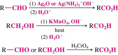 Oxidation of aldehydes and primary alcohols to carboxylic acids
