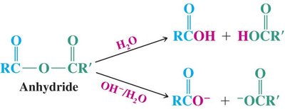 Hydrolysis of anhydrides