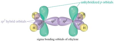 Sigma and pi bonding in ethylene