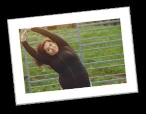 Person stretching outdoors