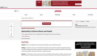 Diagram of relationships between spirituality, health behaviors, and well-being