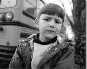 Child with bus