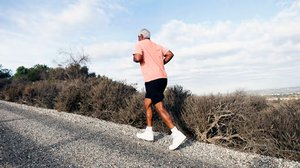 Older adult jogging for cardiovascular health
