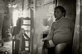 Pregnant woman in poverty