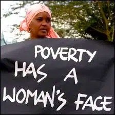Sign: Poverty has a woman's face