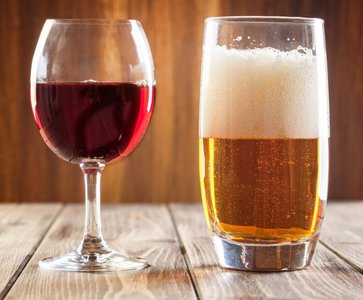 Wine and beer