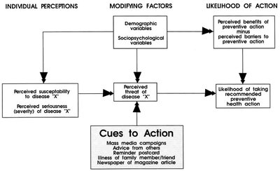 Health Belief Model flowchart