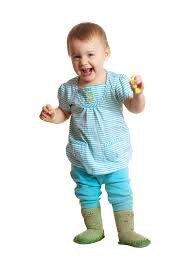 Toddler standing and walking