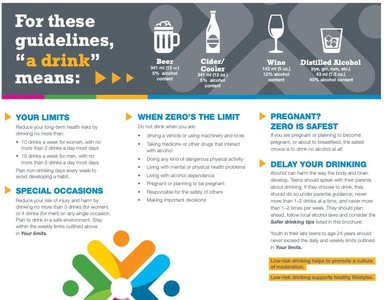 Definition of a standard drink and guidelines