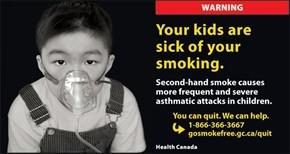 Warning about second-hand smoke and children's health