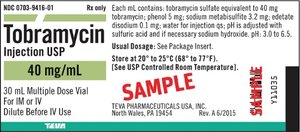 Tobramycin injection drug label (duplicate for answer key)