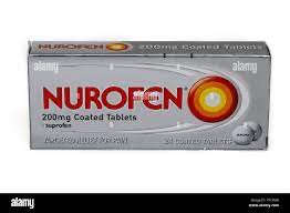 Nurofen box showing brand name and dosage