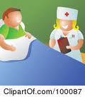 Nurse interviewing patient