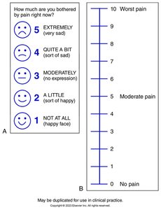 Visual analogue scale and numerical rating scale for pain assessment