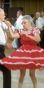 Older adults dancing