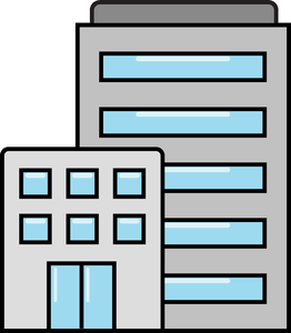 Urban and rural buildings representing population distribution