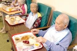 Elderly residents in nursing home