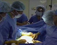 Surgical team in operating room