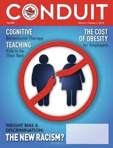 Magazine cover discussing weight bias and discrimination