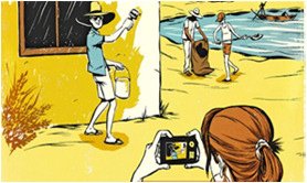 Illustration of voluntourism