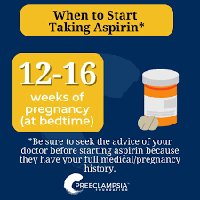 When to start taking aspirin for preeclampsia
