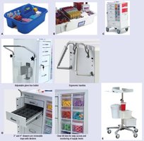 Phlebotomy supply carts and trays